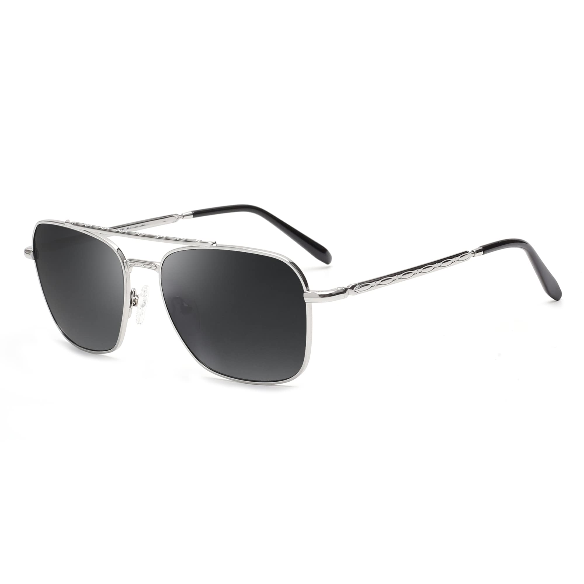 Jim Halo Retro Square Sunglasses Premium Glass Lens Men Women