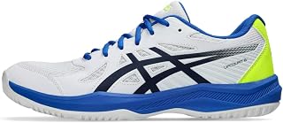 ASICS Upcourt 6 Men's Volleyball Shoes, Oyster Grey/Night Blue, Midnight White, 43.5 EU