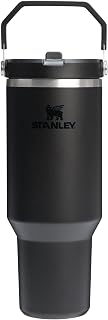 STANLEY IceFlow 2.0 Flip Straw Tumbler, 40 oz, Black 2.0 | Easy Carry Handle | Twist On Lid and Flip Up Straw | Leak Resistant Water Bottle | Insulated Stainless Steel | BPA-Free
