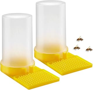 2 Pack Bee Water Feeder - Beehive Beekeeping Water Beehive Entrance Feeder Drinking Beekeeping Butterfly Bath Bowl Bee Watering Station for Outdoor Garden Yard Decor