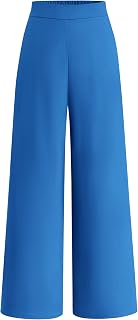 BTFBM Women High Waisted Wide Leg Pants Spring 2026 Business Casual Work Pants Loose Office Palazzo Trousers Pockets