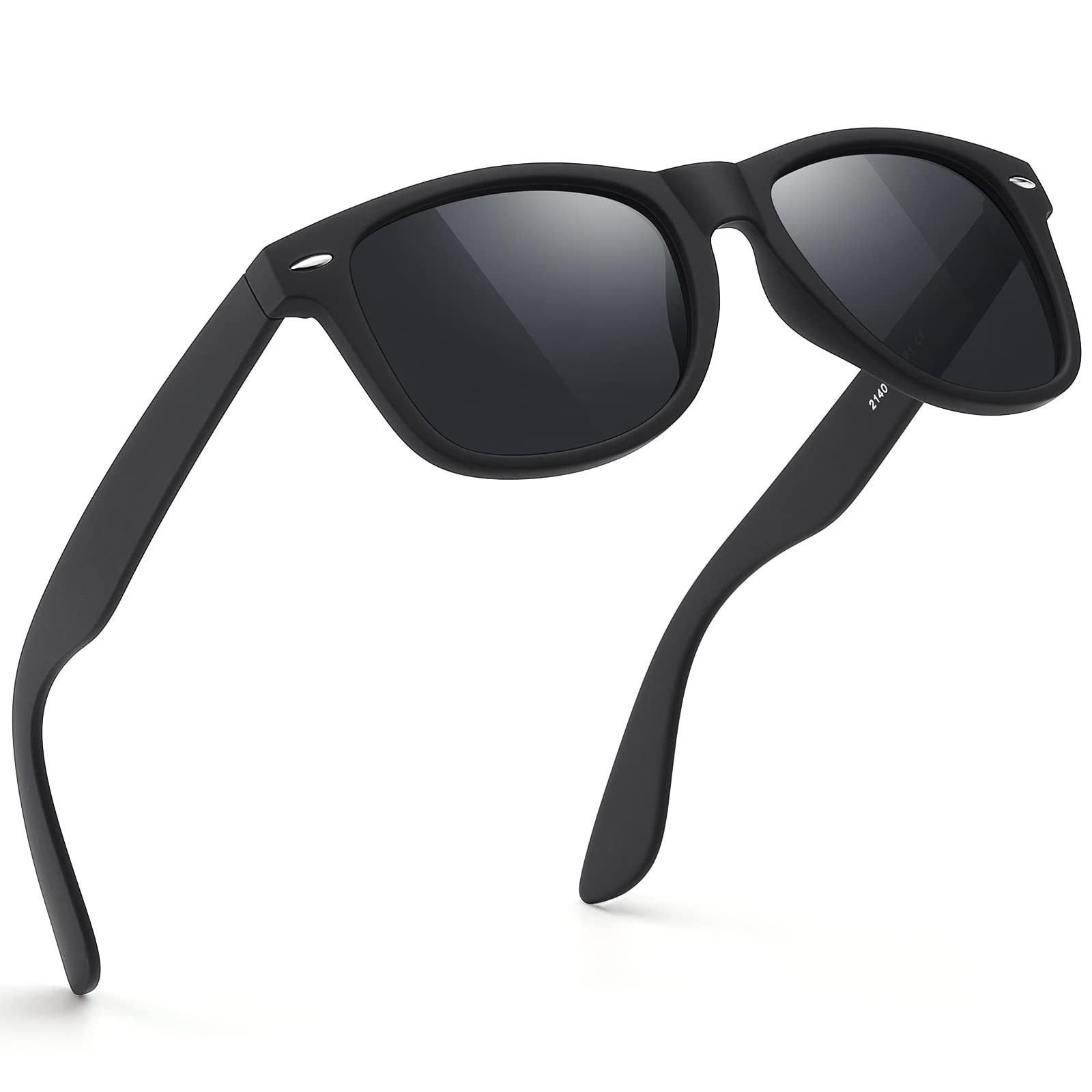 FEIDUSUN Sunglasses Men Polarized Sunglasses for Mens and Womens,Black Retro Sun