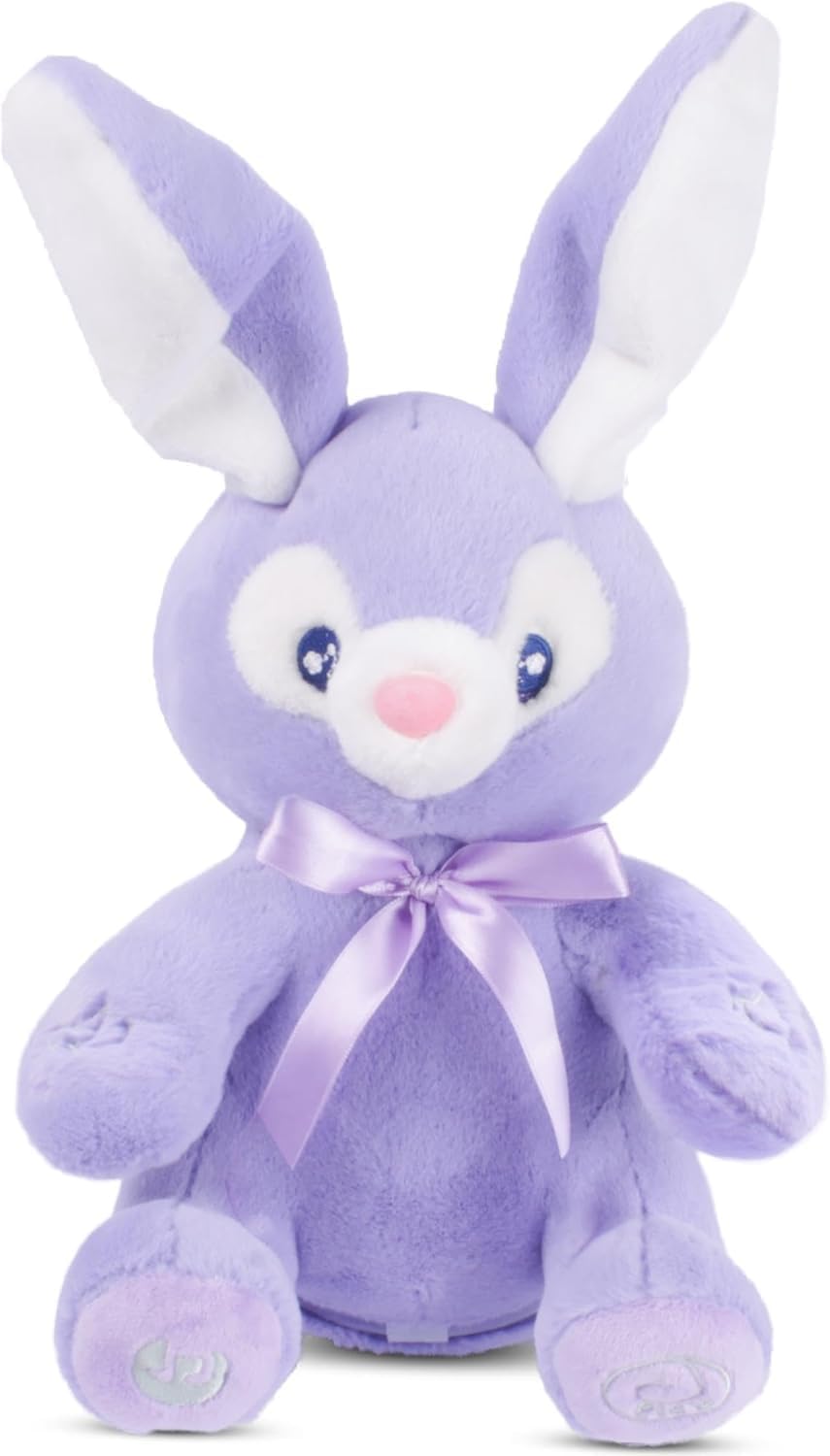 Dimple Bella Peek a Boo Bunny Stuffed Animal,Interactive Easter Bunny Plush