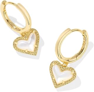 Kendra Scott Ari Heart Huggie Earrings for Women, Fashion Jewelry