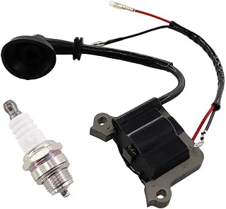 MCHNIC Ignition Coil with Spark Plug for 2 Stroke 43cc 49cc 52cc 3HP Brush Cutter Engine 4-in-1/5-in-1 Multitools Hedge Trimmer Brush Cutter