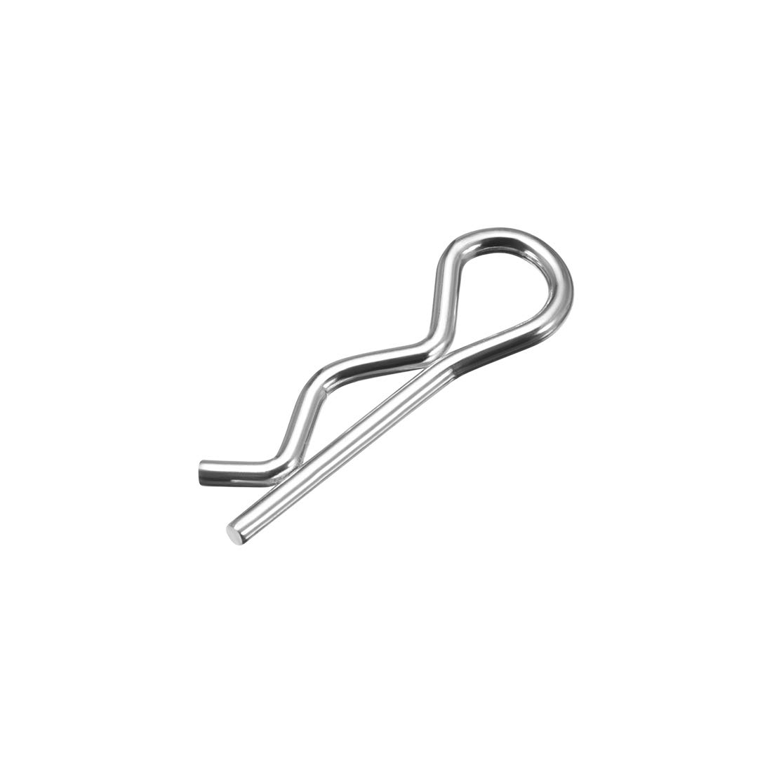 sourcing map Clip Pins 1.6mm Wire Carbon Steel 28mm Length Trailer R Shaped Spri