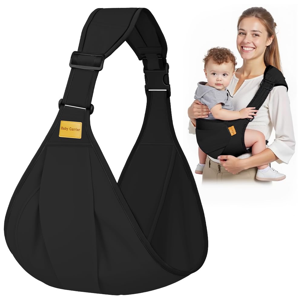 AOOWU Baby Carrier, Toddler Carrier Side, Baby Sling Carrier, Baby Wrap Carrier 