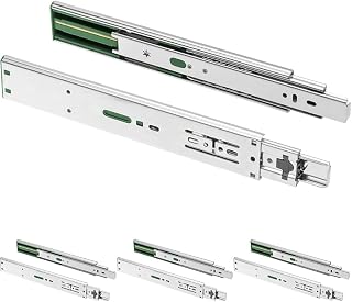 GTV - VERSALITE PLUS H45 Drawer Runners with Cushioning Ball Rail Height 45 mm Min Soft Close Slide Mechanism Load 40 kg Quick and Easy Installation Pack of 4