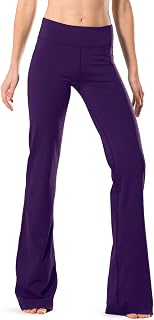 Safort Women's Summer 3/4 Trousers, Lightweight Trousers for Women, 7/8 Summer Trousers with Pocket, Flared Trousers for Yoga, Sports and Running