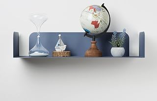 D-Segno Smarty Modern Wall Shelves Office Design Playful, Young and Functional. Simple and Quick to Assemble | P20 W 60 x H 12 cm | 100% Made in Italy (Sky Blue, 1 Piece)