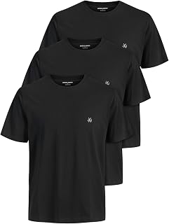 JACK & JONES Herren T-Shirt 3er Pack – Baumwolle, Rundhals, Kurzarm, mit Print – Bequeme Freizeitshirts im modernen Design