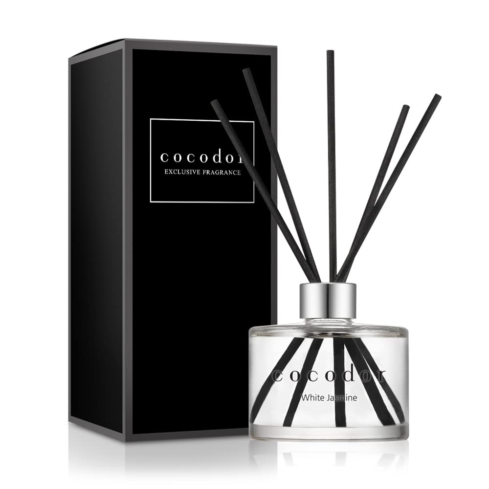 COCODOR Reed Diffuser Set, White Jasmine 200ml, 1 Pack Home Fragrance Diffuser O