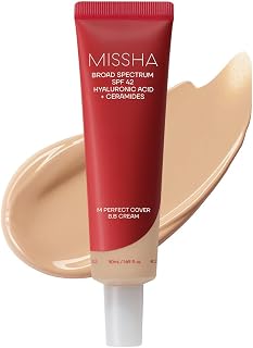MISSHA M Perfect Cover BB Cream No.23 Natural Beige SPF 42 PA+++ 1.69 oz | Light-medium cool-neutral skin; tinted moisturizer for face, buildable coverage, smooth natural finish, daily wear