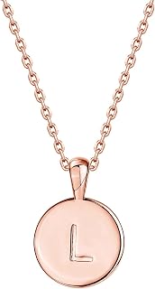 PAVOI Initial Necklace for Women, 14K Gold Plated Alphabet Letter Pendant