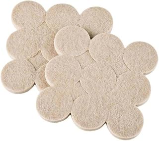Felt Pads Round Scratch Protector Floor Anti-Scratch Self Adhesive Furniture Table Leg Foot Pads (Beige)