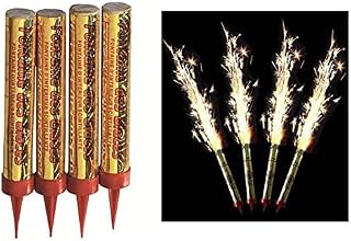 4 x "Firework Fountain" Ambiance Candles for Birthday Cake 60 Seconds Fragrance Free