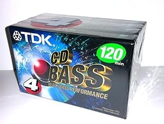 TDK CD Heavy Bass Performance 120 Minutes Audio Cassette Tapes - 4 Pack