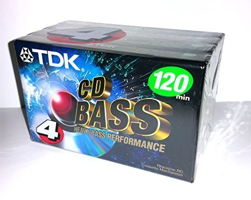 TDK CD Heavy Bass Performance 120 Minutes Audio Cassette Tapes - 4 Pack