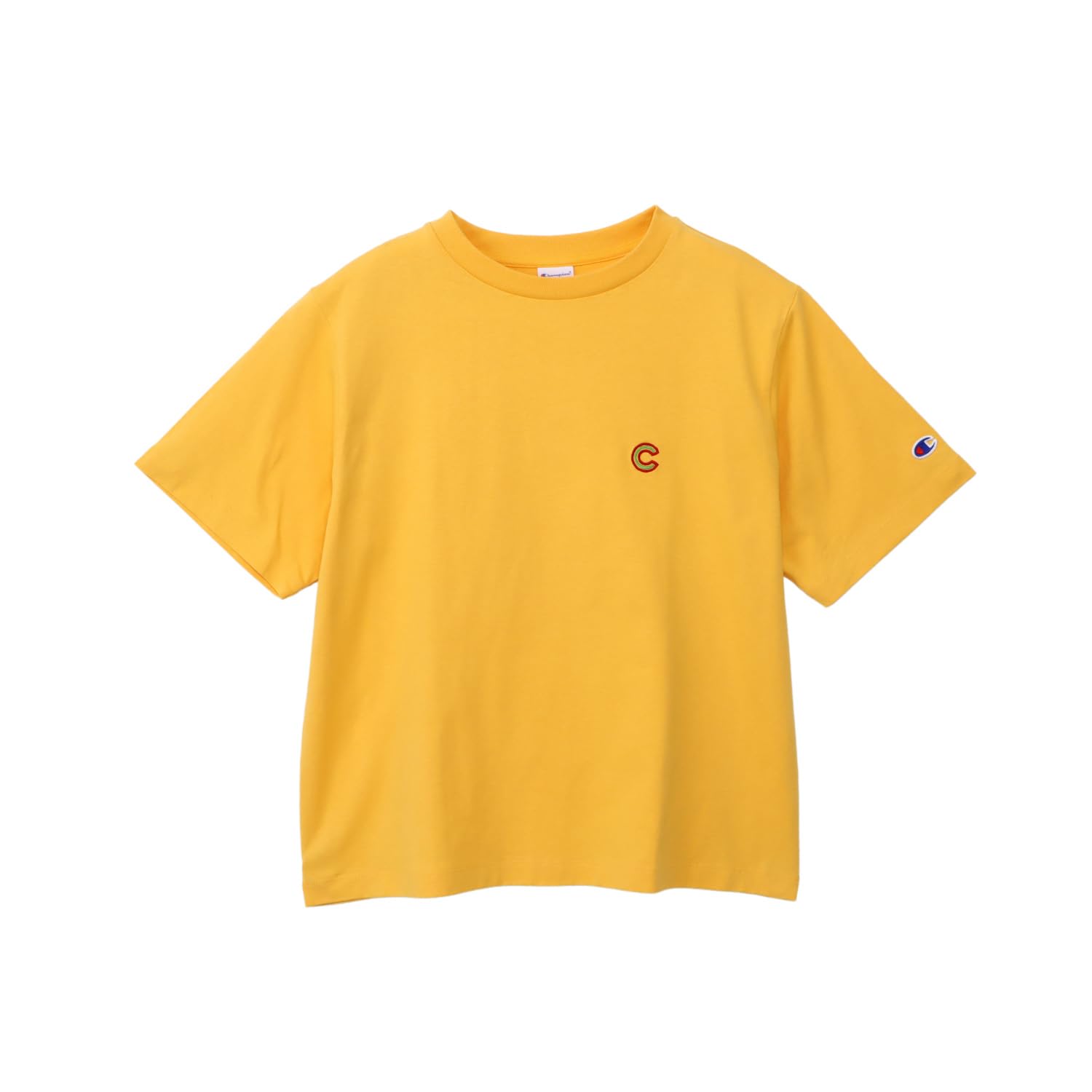 半袖Tシャツ 半袖 丸首 Relax Fit 綿100% COTTON USA ワンポイントロゴ刺繍 ガーメントウォッシュ ショートスリーブTシャツ ウィメンズ
