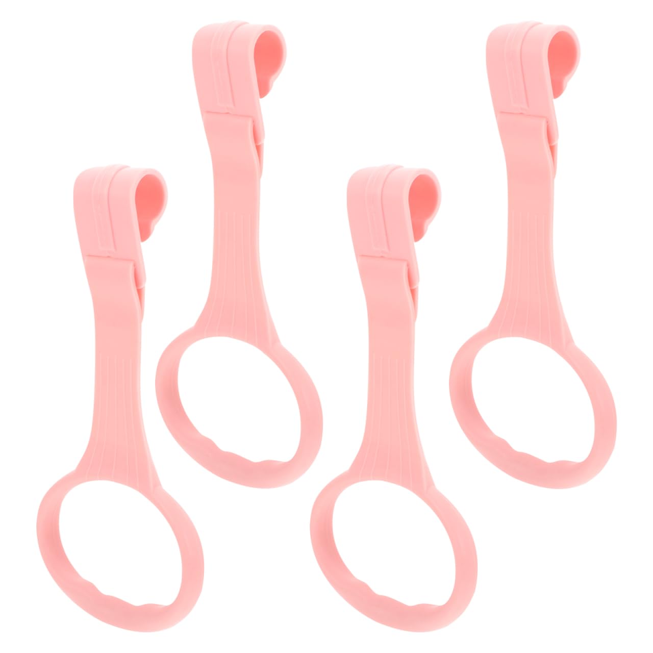 DECHOUS Baby Pull Up Rings, 4-Pack Pink Plastic Playpen Handles | Plastic Pull-t