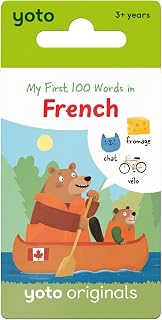Yoto My First 100 Words in French - Kids Audio Card for Use with Player & Mini All–in–1 Audio Player, Screen–Free Listening with Fun Festive Music for Playtime Travel & Holiday Parties, Ages 3+