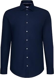 Seidensticker Herren Men Slim Patch Longsleeve Cotton Hemd (1er Pack)