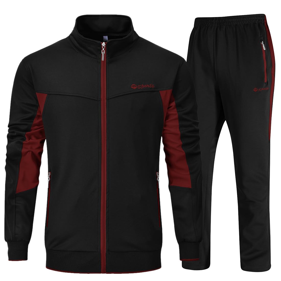 YSENTO Men's Tracksuits Outfits Set 2 Piece Jogging Suits Warm Up Sweatsuits Tra