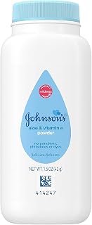 Johnson's Aloe Vitamin E Powder 1.5 oz Pack, Pure Cornstarch, 4.5 Ounce, (Pack of 3)