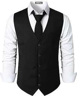 ZEROYAA Men's Urban Design Business Formal Dress Vest