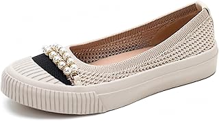 Women's Flat Loafers Slip On Lightweight Casual Round Toe Work Business Low Heel Shoes Non Slip
