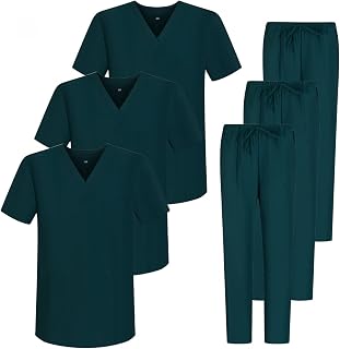 MISEMIYA - Pack * 3 Sets - Unisex Sanitary Uniform Medical Sanitary Uniforms Sanitary Sets 3-817-8312