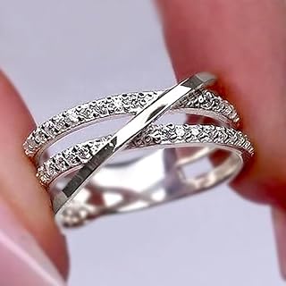 Cubic Zirconia Cross Ring Versatile Everyday Accessory