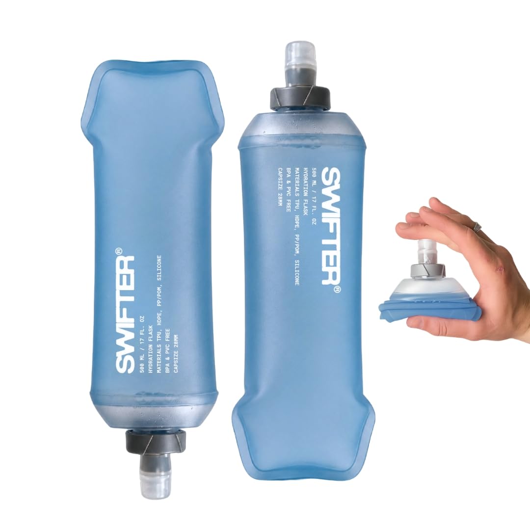SWIFTER 2x Soft Flask 500ml | Running, Hiking, Cycling Hydration Flask | Collaps