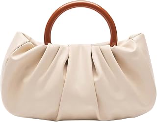 Verdusa Women's Ruched Small Handbag Clutch Purse Dumpling Pouch Bag