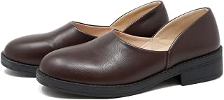 San-A-Plus Feminine 3771 Women's Slip-on Manish Side-Cut Doctor Shoes, 1.6 inches (4 cm) Heels, Plain Shoes