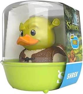 TUBBZ: Shrek - Shrek Mini Rubber Duck Collectable Toy 5 cm | Official Shrek Merchandise – Mini Vinyl Figure with Bathtub Display, Ogre Character, Movie Fan Decor & Novelty Duck Gift