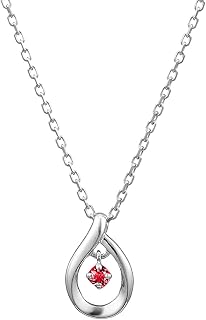 [4°C] Official Silver Necklace with Jewelry Case, Elegant Teardrop, Anniversary Present, Ladies Jewelry Pouch Set, Small, Silver