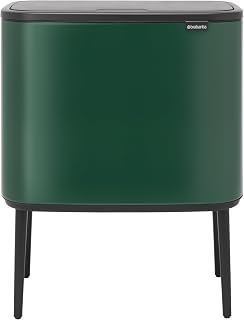 Brabantia Bo Touch Bin - 36L Inner Bucket (Pine Green) Waste Kitchen Bin - Soft-touch
