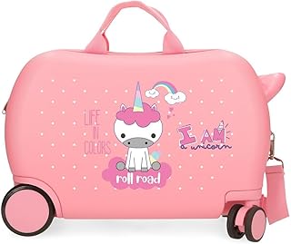 ROLL ROAD I Am Unicorn Children's Suitcase Pink, 2 Wheels