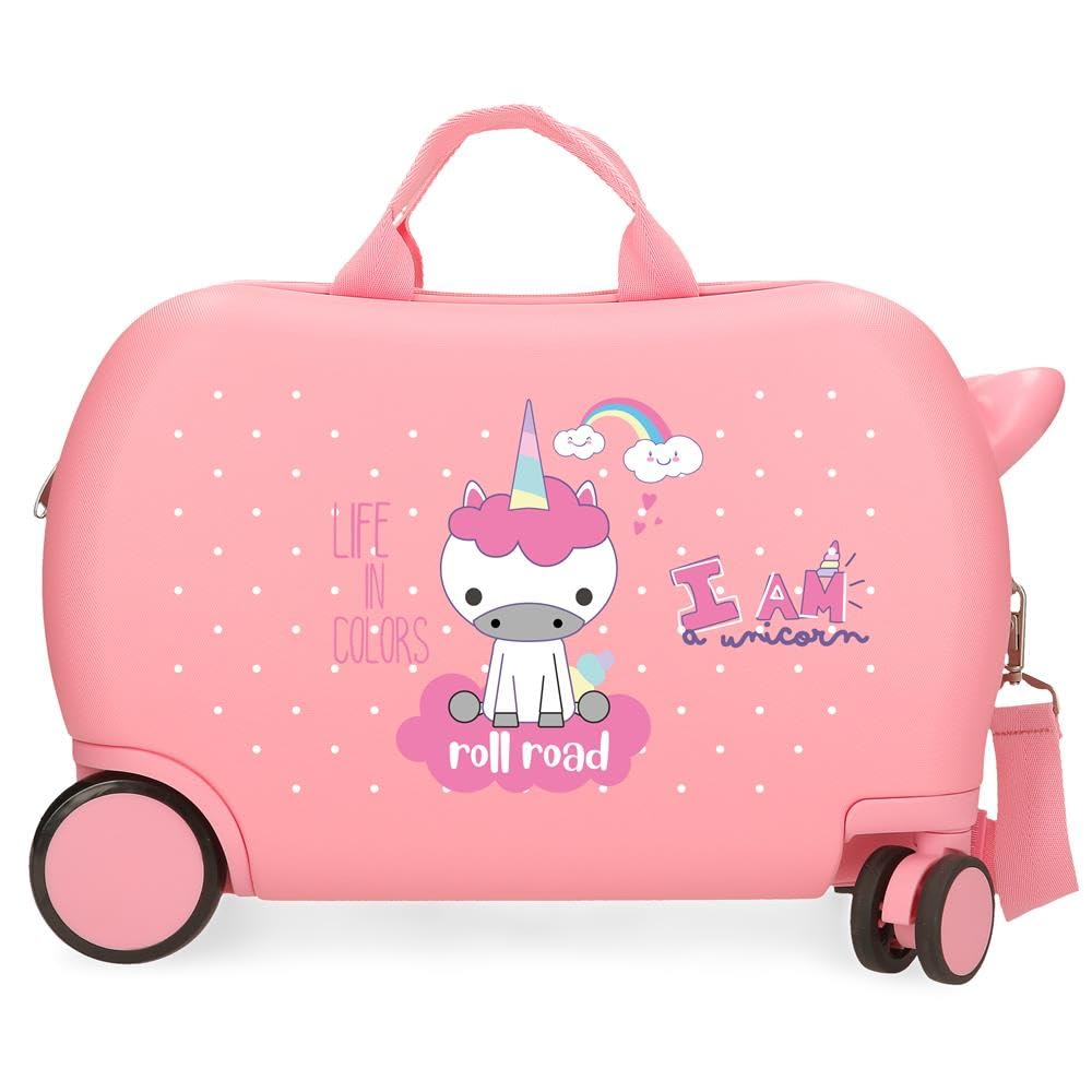 ROLL ROAD I Am Unicorn Children's Suitcase Pink, 2 Wheels