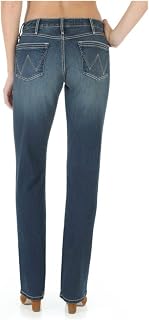 Wrangler Western Mid Rise Stretch Straight Leg Jeans - Women's Jeans