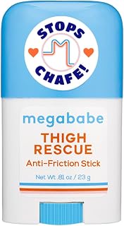 Megababe Thigh Rescue Anti-Chafe Stick Mini | Travel size, great for on-the-go | Prevents skin chafe & irritation | Thighs, arms, bra-lines & more