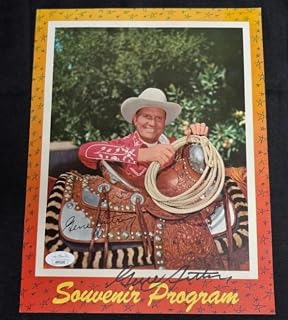 Gene Autry Country Singer Signed Autographed Show Program JSA STICKER COA