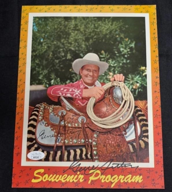 Gene Autry Country Singer Signed Autographed Show Program JSA STICKER COA