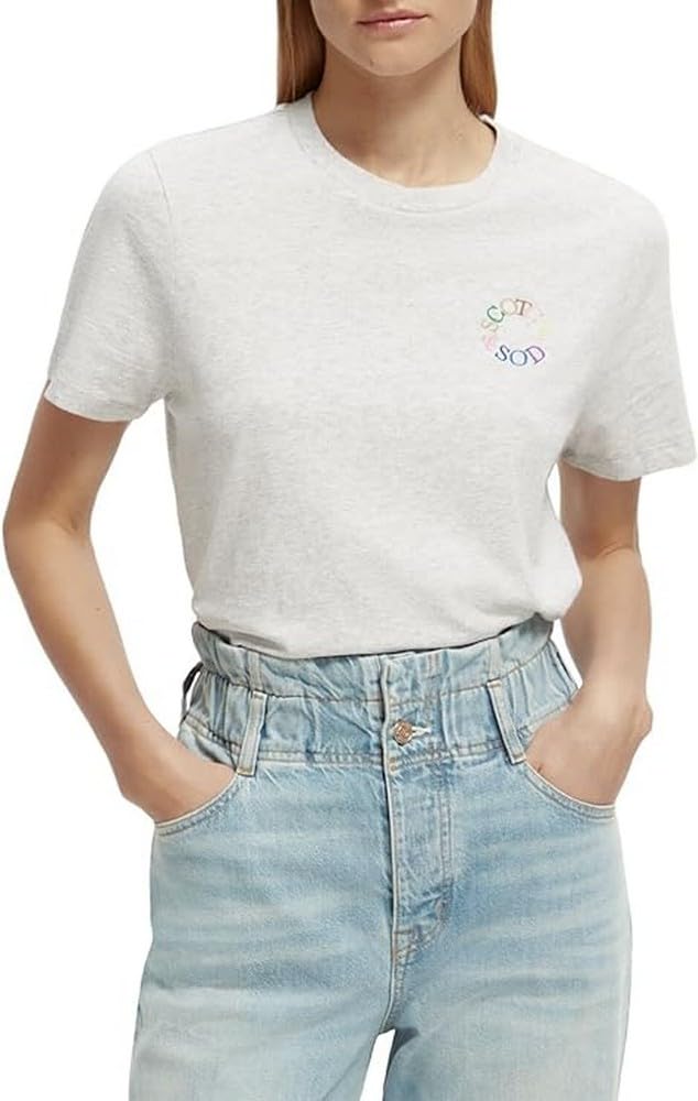 Scotch & Soda Left Chest Artwork T-Shirt for Women