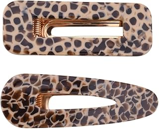 French Hair Barrette Marble Stone Pattern Acrylic Hair Clip Hairpin Coffee Brown Resin Alligator Clip Barrette Stylish Aesthetic Vintage Autumn Hair Accessories for Women 2pcs