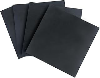 4 Pieces Anti Vibration Pads 1/4 in Thick X 4 in X 4 in Neoprene | Weather Resistant Corrosion-Resistant Soundproof Rubber Pads Hard Rubber Block for Anti-Slip Shock Absorption Protection
