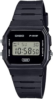 Casio F91W Series | Digital Watch | Water Resistant | LED Light | 1/100 SEC Stopwatch | Regular Time Keeping (HR, Min, SEC, PM, Date, Day) | Daily Alarm | Lightweight | 7 Year Battery