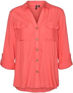 VERO MODA Vmbumpy L/S Shirt New Wvn Ga Noos Camicia da Donna