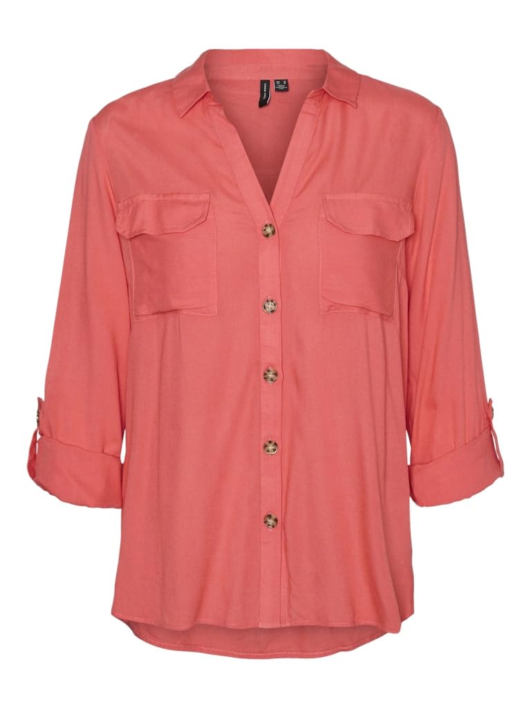 VERO MODA Vmbumpy L/S Shirt New Wvn Ga Noos Camicia da Donna
